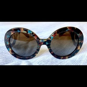 Prada Round Tortoise Sunglasses